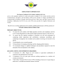 Eastern Caribbean Civil Aviation Authority (ECCAA) - Flight Operations Inspector